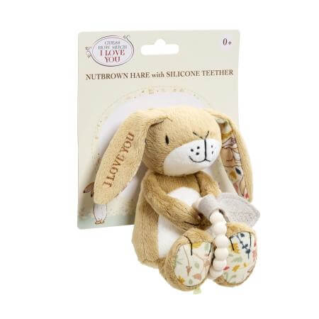 GUESS HOW MUCH I LOVE YOU LITTLE NUTBROWN WITH SILICONE TEETHER