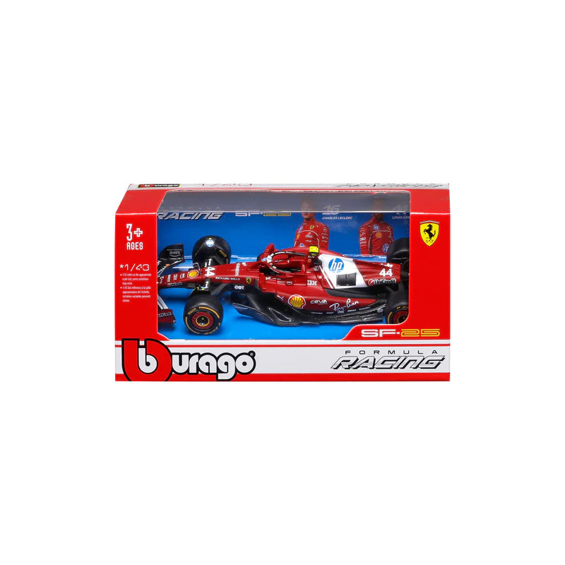 10 60039C BURAGO NO44 FERRARI SF25 HAMILTON 2025 F1 CAR 1/43RD SCALE