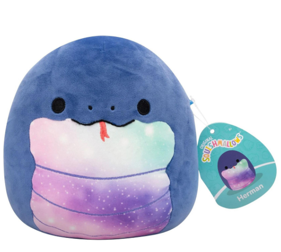 SQUISHMALLOW 06582 HERMAN THE NAVY SNAKE 7.5