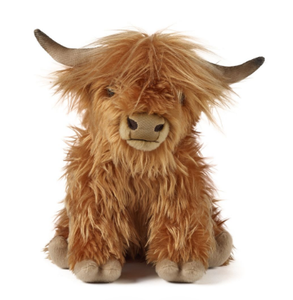 LIVING NATURE LARGE HIGHLAND COW WITH SOUNDS PLUSH SOFT TOY