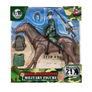 WORLD PEACEKEEPERS 77013 MILITARY FIGURE WITH HORSE