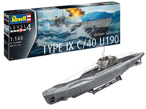 Revell 05167 German Submarine type IX C/40 U190 kit  1/144 Scale