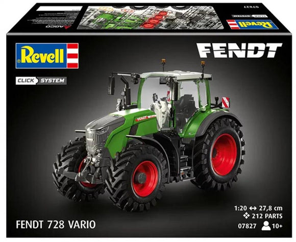 Revell 07827 Fendt F728 Vario Tractor Easy Click Kit 1/20 Scale
