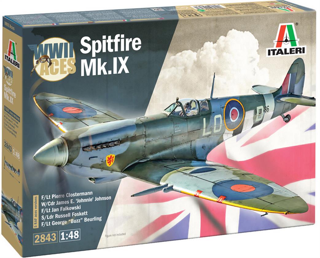 ITALERI 2843  Spitfire MK IX World War 2 Fighter MODEL KIT 1/48 SCALE