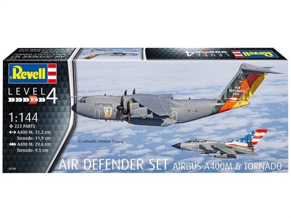 REVELL 03789 Airbus A400M Military Transport Aircraft & Tornado twin kit pack  KIT 1:144 SCALE