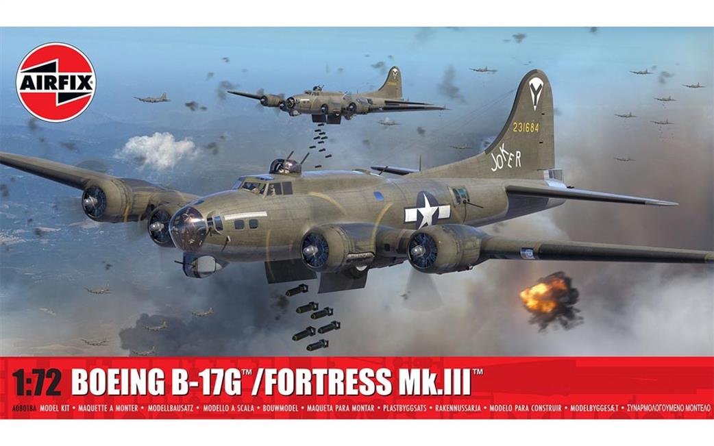 AIRFIX A08018A Boeing B-17G / Fortress Mk.III WW2 Bomber Kit  1:72 Scale