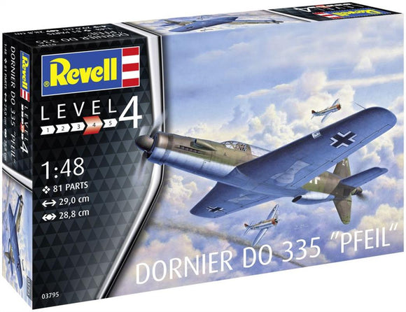 Revell 03795 Dornier Do335 Pfeil German Fighter 1/48 Scale