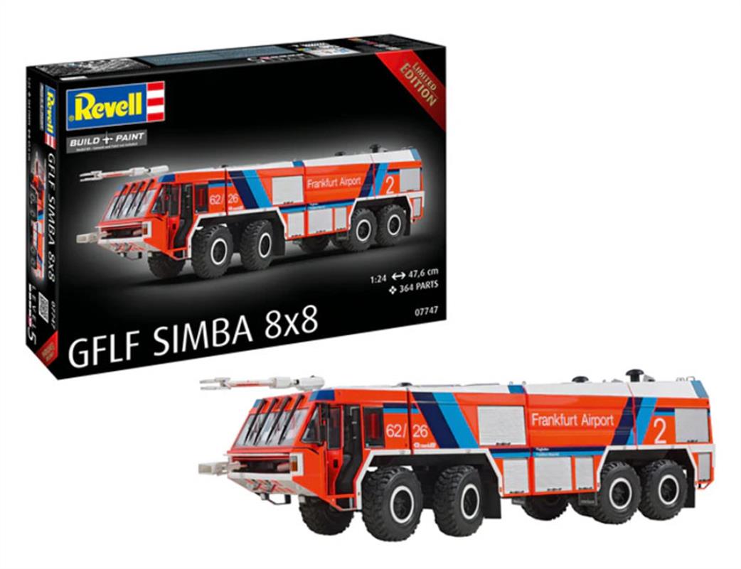 REVELL 07747 GFLF Simba 8x8 Fire Engine Kit  1:24  SCALE