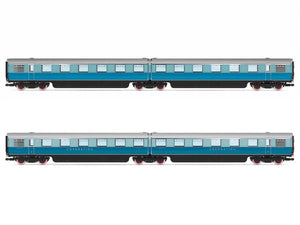 Hornby R40224 LNER, Coronation Double Open First Articulated Coach Pack - Era 3