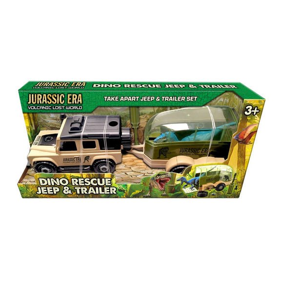 JURASSIC ERA TY0301 DINO RESCUE JEEP & TRAILER