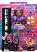 MONSTER HIGH JHK30 CLAWDEEN WOLF Purple Moto Jacket with Pet Wolf Crescent
