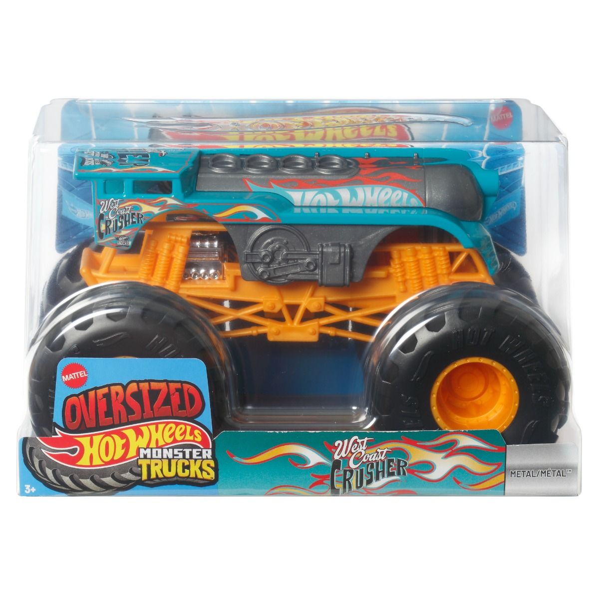 HOT WHEELS JPK86 MONSTER TRUCKS WEST COAST CRUSHER 1:24TH SCALE