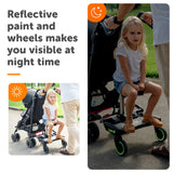 Lascal Buggy Board Maxi Plus Black with Grey Saddle Ride On Board with seat