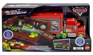 DISNEY CARS HPX76 GLOW RACERS TRANSFORMING MACK PLAYSET