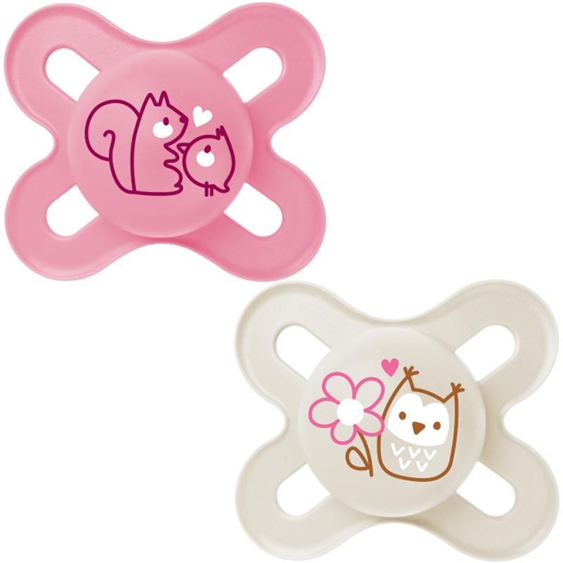 MAM Start Pure 2 pack 0 months+ Pink