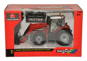 BRITAINS 43082 MASSEY FERGUSSON 6616 TRACTOR WITH LOADER 1/32 SCALE