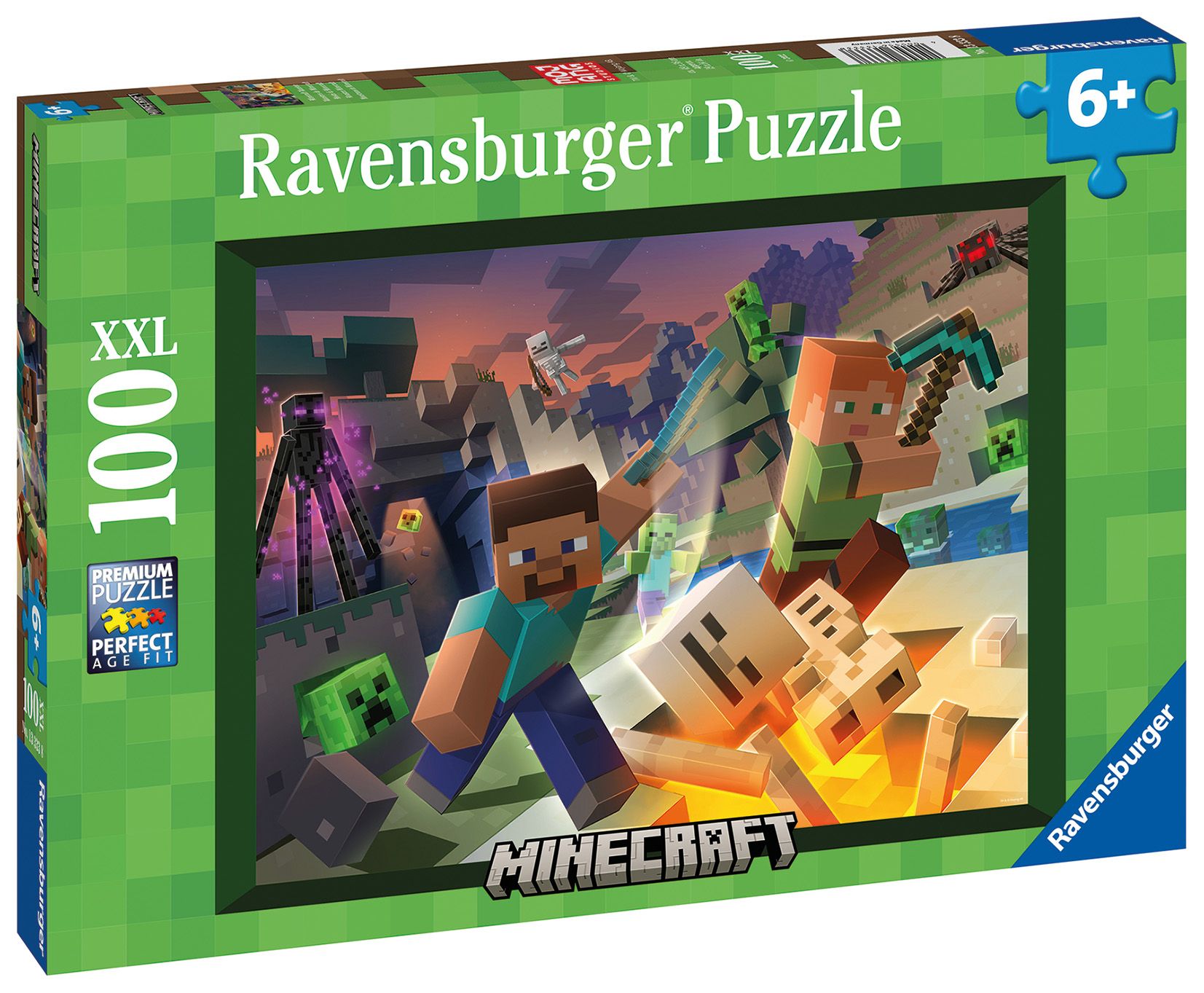 RAVENSBURGER 13333 MINECRAFT 100 XXL PIECE JIGSAW PUZZLE