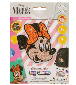 CRAFT BUDDY CABC-DNY004 MINNIE MOUSE CRYSTAL ART BAG CHARMS