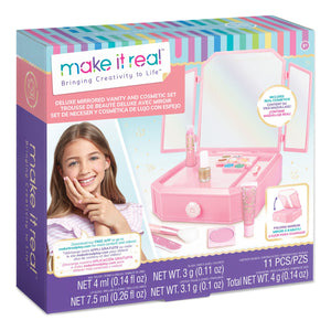 MAKE IT REAL 2531 DELUXE MIRRORED VANITY AND COSMETIC SET