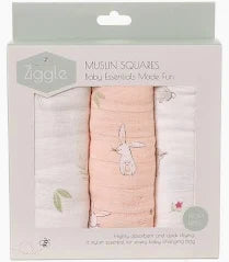 ZIGGLE MUS3870 BUNNIES MUSLINS 3 PACK
