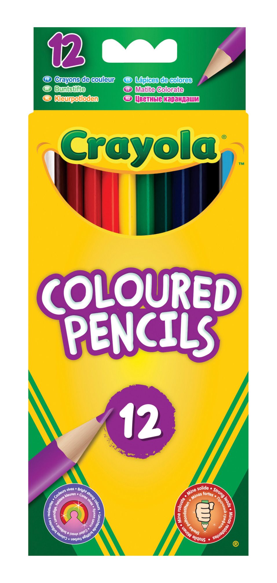 CRAYOLA 12 COLOURED PENCILS