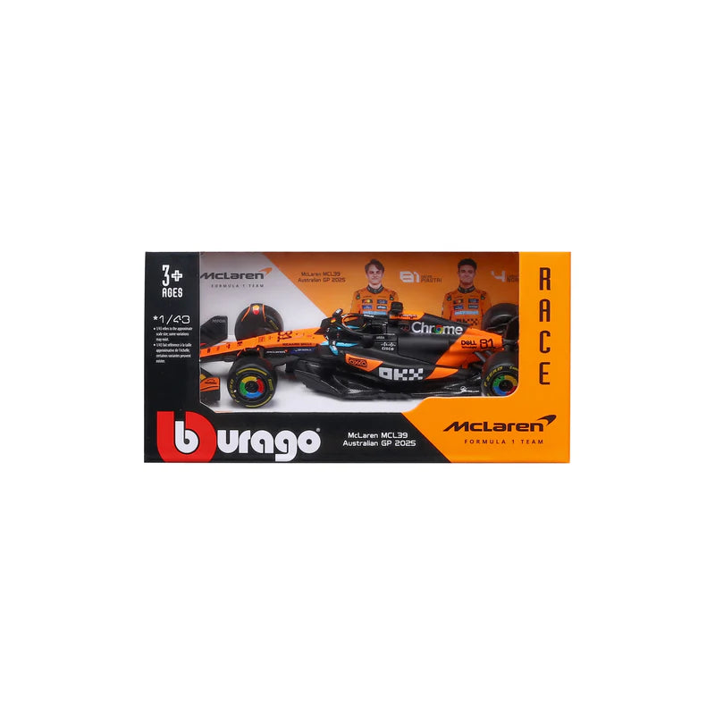 7 60039C BURAGO NO81 MCLAREN MCL39 2025 PIASTRI F1 CAR 1/43RD SCALE