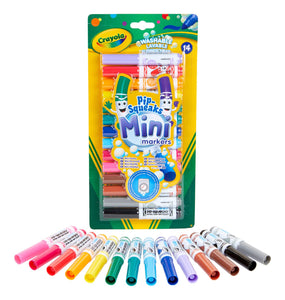 CRAYOLA 14 PIP SQUEAKS MINI MARKERS WASHABLE COLOURING PENS