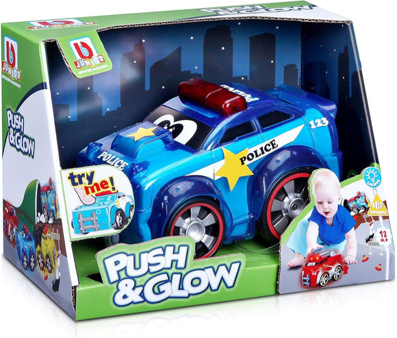 BBURAGO JUNIOR 89004 PUSH & GLOW POLICE CAR