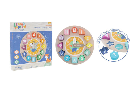 FIRST STEPS PS870 MY FIRST LEARNING WOODEN CLOCK