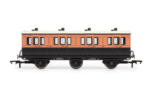 Hornby  R40289 LSWR, 6 Wheel Coach, 1st Class, 490 - Era 2