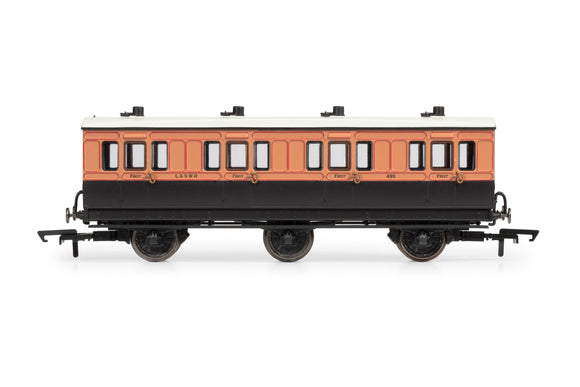 Hornby  R40289 LSWR, 6 Wheel Coach, 1st Class, 490 - Era 2