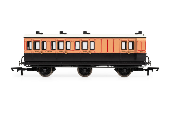 Hornby  R40293 LSWR, 6 Wheel Coach, 3rd Class, 648 - Era 2