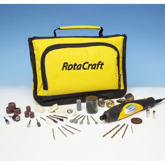 ROTACRAFT RC18X Variable Speed Rotary Tool Kit with 75 Accessories