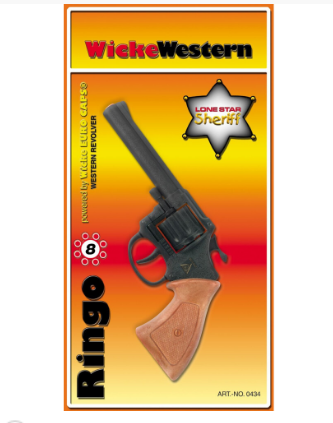 WICKE WESTERN P8410 RINGO 8 SHOT WESTERN REVOLVER CAP GUN