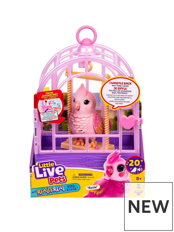 LITTLE LIVE PETS 26692 REALLY REAL BIRD & CAGE ROSIE