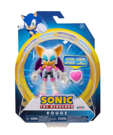 SONIC THE HEDGEHOG 342305 ROUGE WITH HEART BOMB ARTICULATED FIGURE