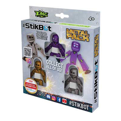 STIKBOT S1533 STIKBOT METAL PACK 3 FIGURES