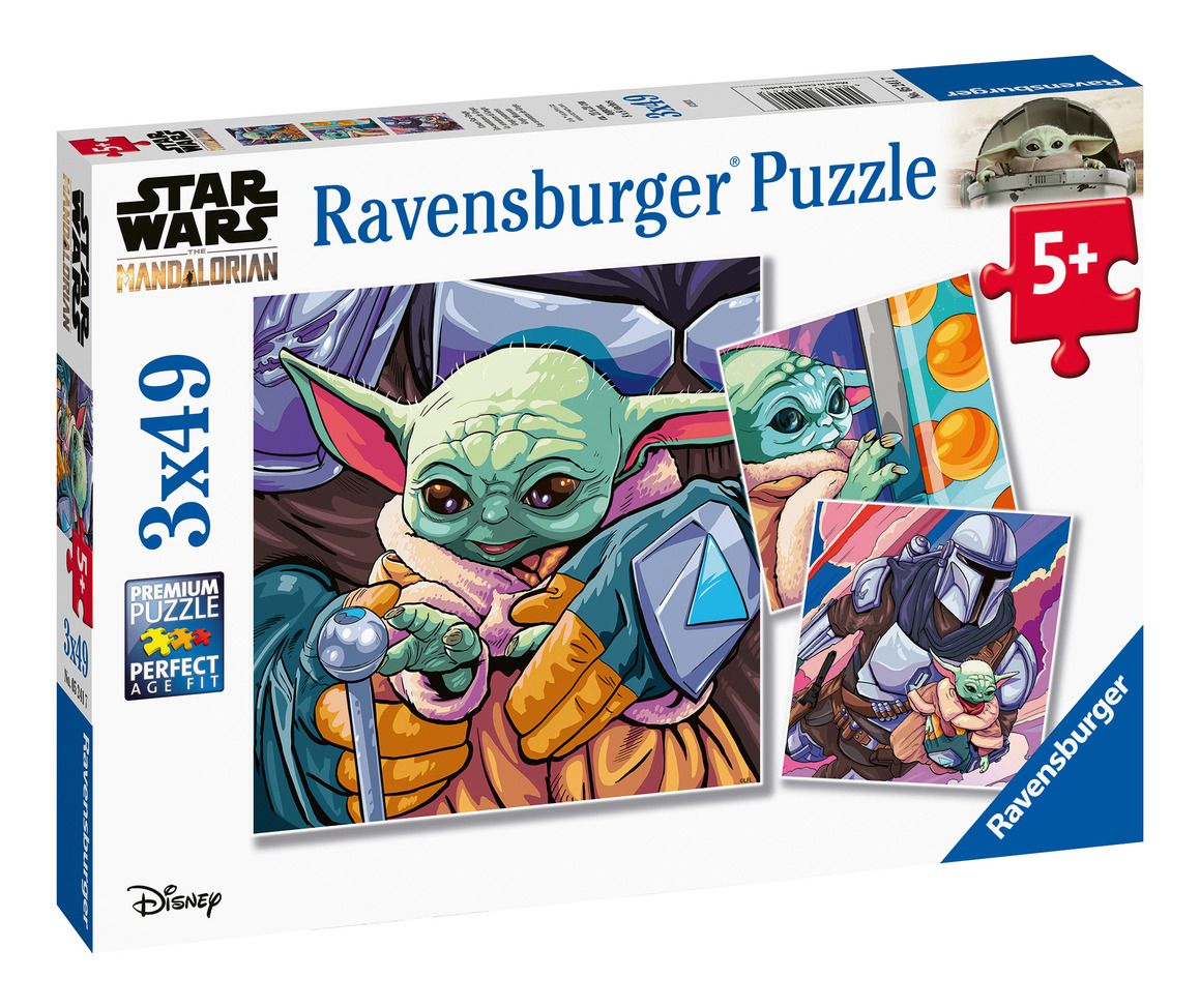 RAVENSBURGER 05241 STAR WARS THE MANDALORIAN 3X49 PIECE JIGSAW PUZZLE