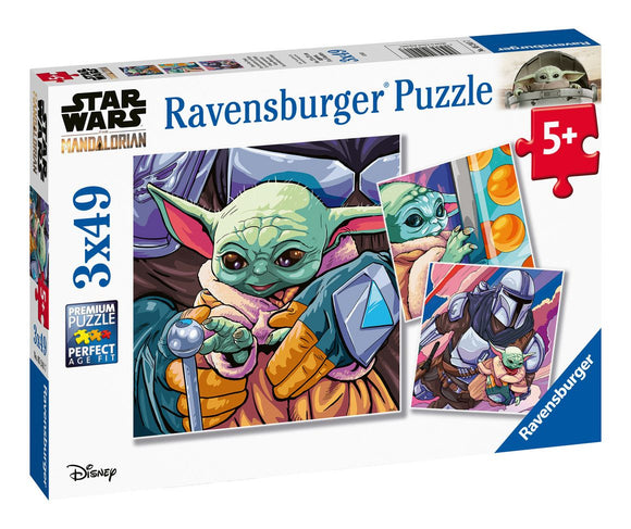 RAVENSBURGER 05241 STAR WARS THE MANDALORIAN 3X49 PIECE JIGSAW PUZZLE