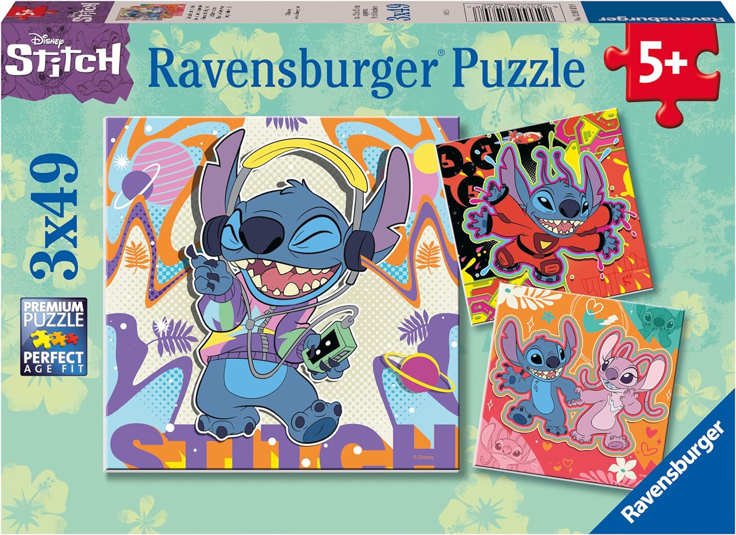 RAVENSBURGER EZ1070 DISNEY STITCH 3x49 PIECE PUZZLES