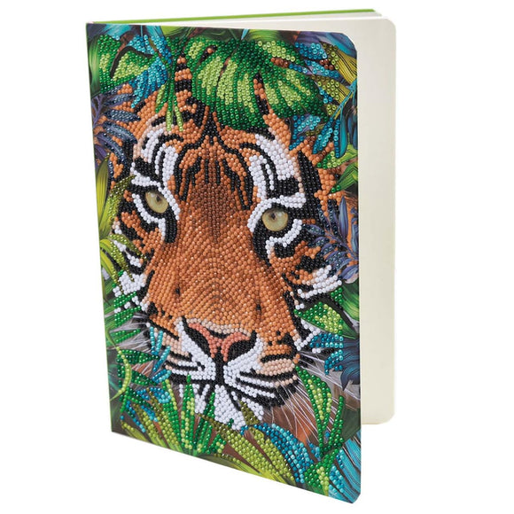 CRAFT BUDDY CANJ-20 CRYSTAL ART TIGER IN THE FOREST NOTEBOOK KIT