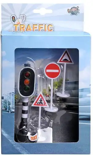 KIDS GLOBE 571835 TRAFFIC LIGHT AND ROAD SIGNS