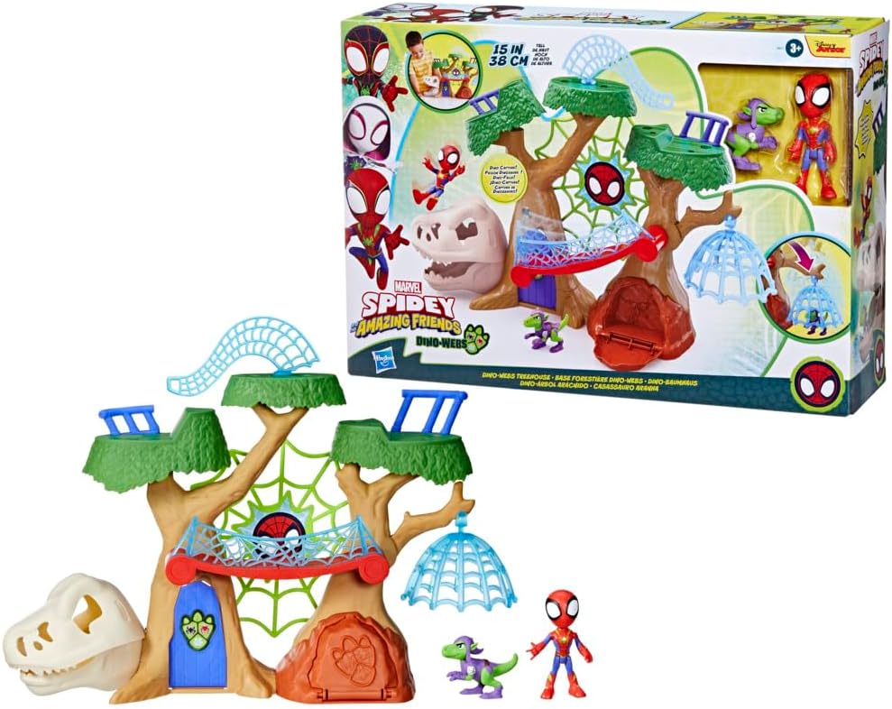 MARVEL SPIDEY AND HIS AMAZING FRIENDS F9477 DINO WEBS TREEHOUSE