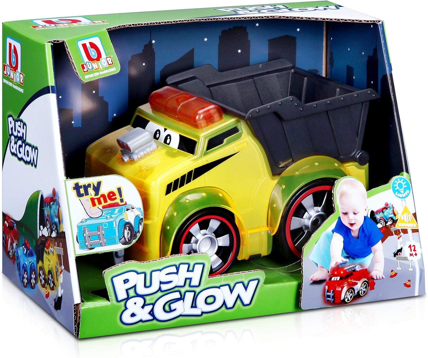BBURAGO JUNIOR 89007 PUSH & GLOW DUMP TRUCK