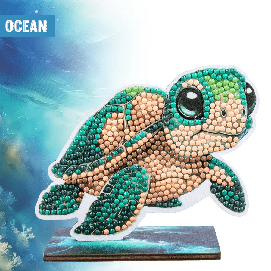 CRAFT BUDDY CAFGR-31GEN049 WILDLIFE TURTLE CRYSTAL ART BUDDIES