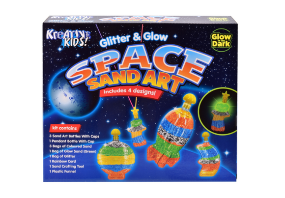 KREATIVE KIDS TY7625 GLITTER & GLOW SPACE SANDART