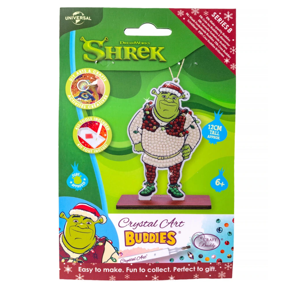 CRAFT BUDDY CAFGR-34NBC124 FESTIVE SHREK HANGING CRYSTAL ART BUDDIES