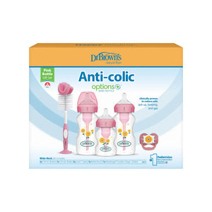 Dr Browns Pink Options+Anti Colic Gift Set