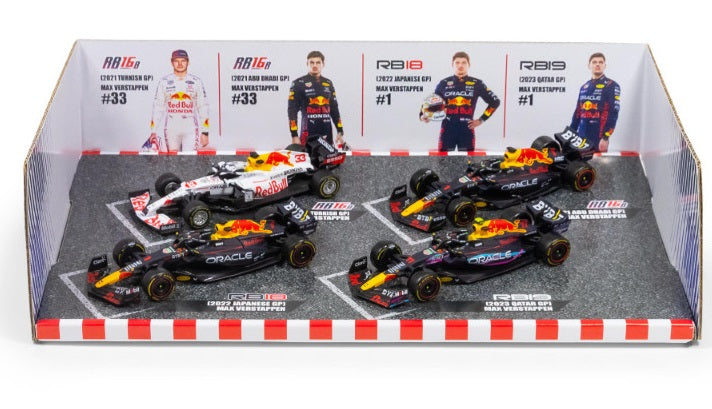 BURAGO 38092 WORLD CHAMPION SET RED BULL F1 CARS 1/43RD SCALE