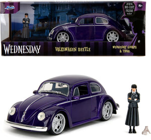 JADA WEDNESDAY VOLKSWAGON BEETLE WITH WEDNESDAY ADDAMS & THING